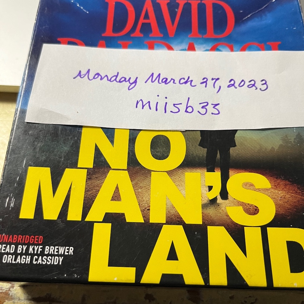 No Man's Land-unabridged audio book-by David Baldacci-10 cd set-11.5 hours